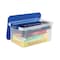 Bankers Box Latch Lid Storage Bin, 22.38" x 14.19" x 10.63", Clear/Blue 86101 - alternate 7